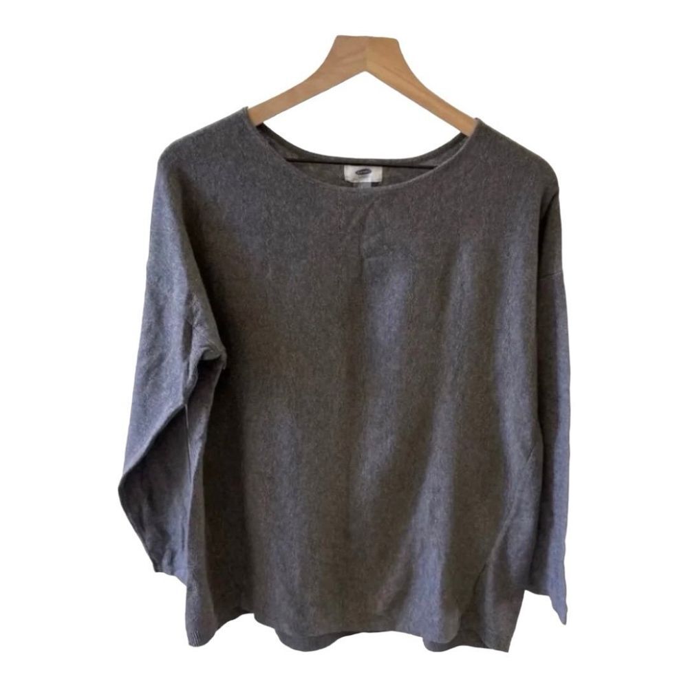 Old Navy Gray Long Sleeve‎ Knit Top Casual Everyday Comfort Soft Size L